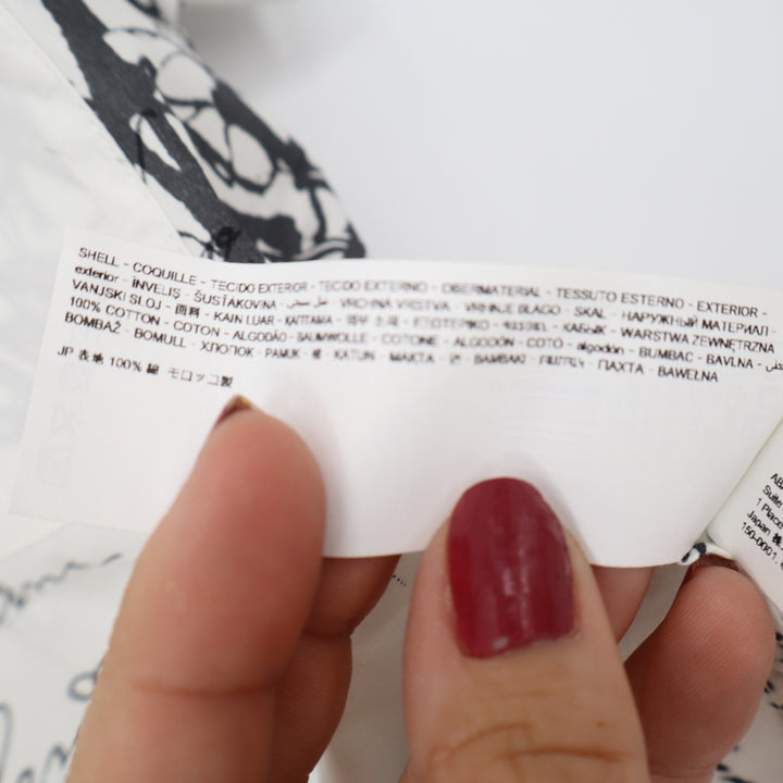 Desigual Shirt Women's S CAM_SOMA White Black Script Print Button-down New