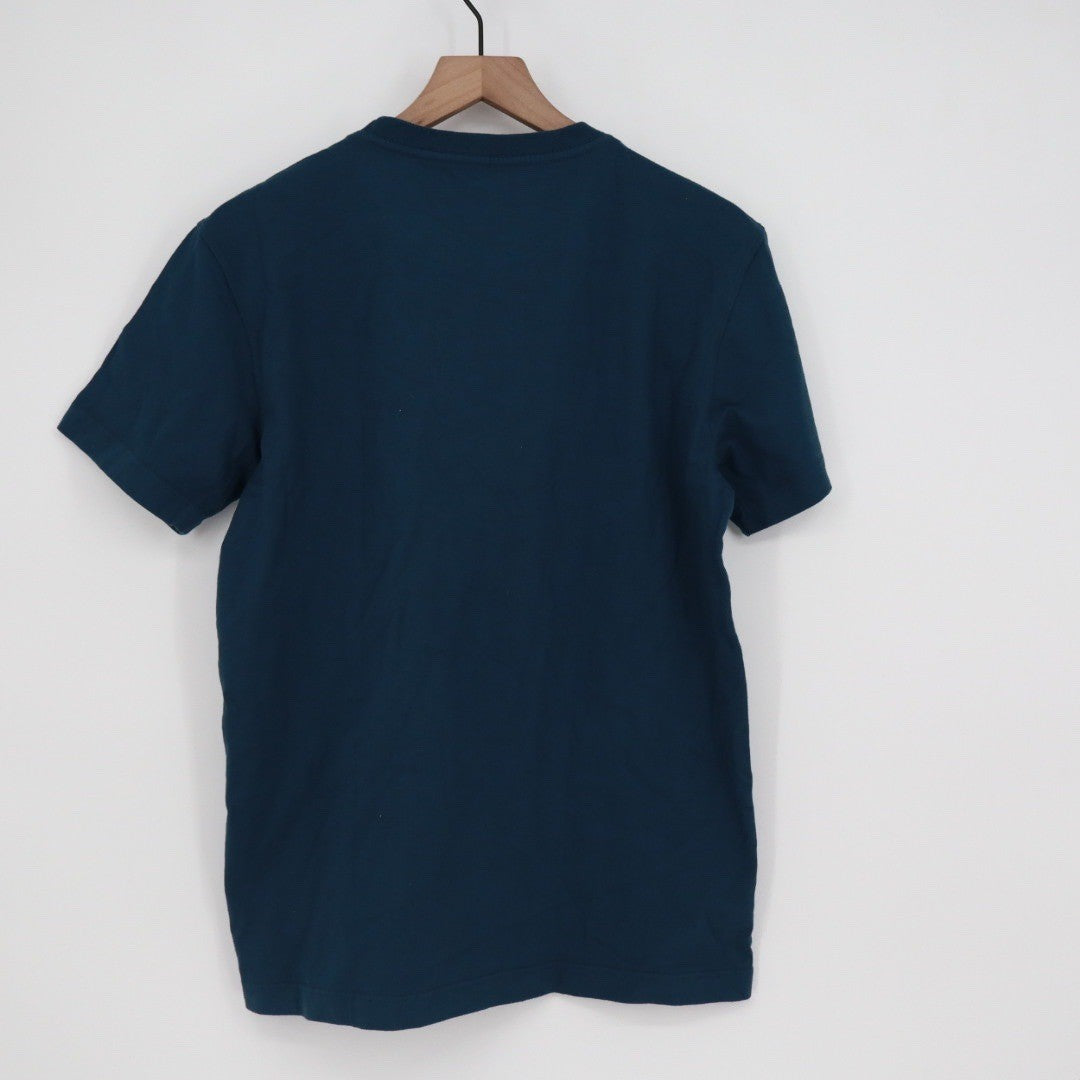 American Giant Mens Crew Neck Pocket T Shirt Deep Teal Blue Size S Made in USA