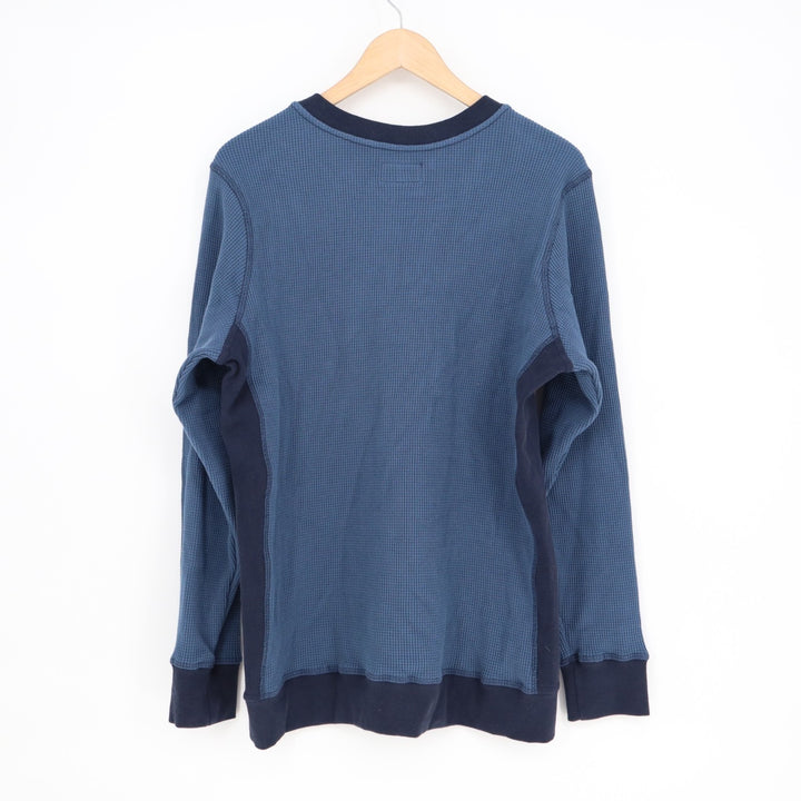 American Giant Colorblock Summit T-Shirt Mens Medium Blue Waffle Knit Crew Neck