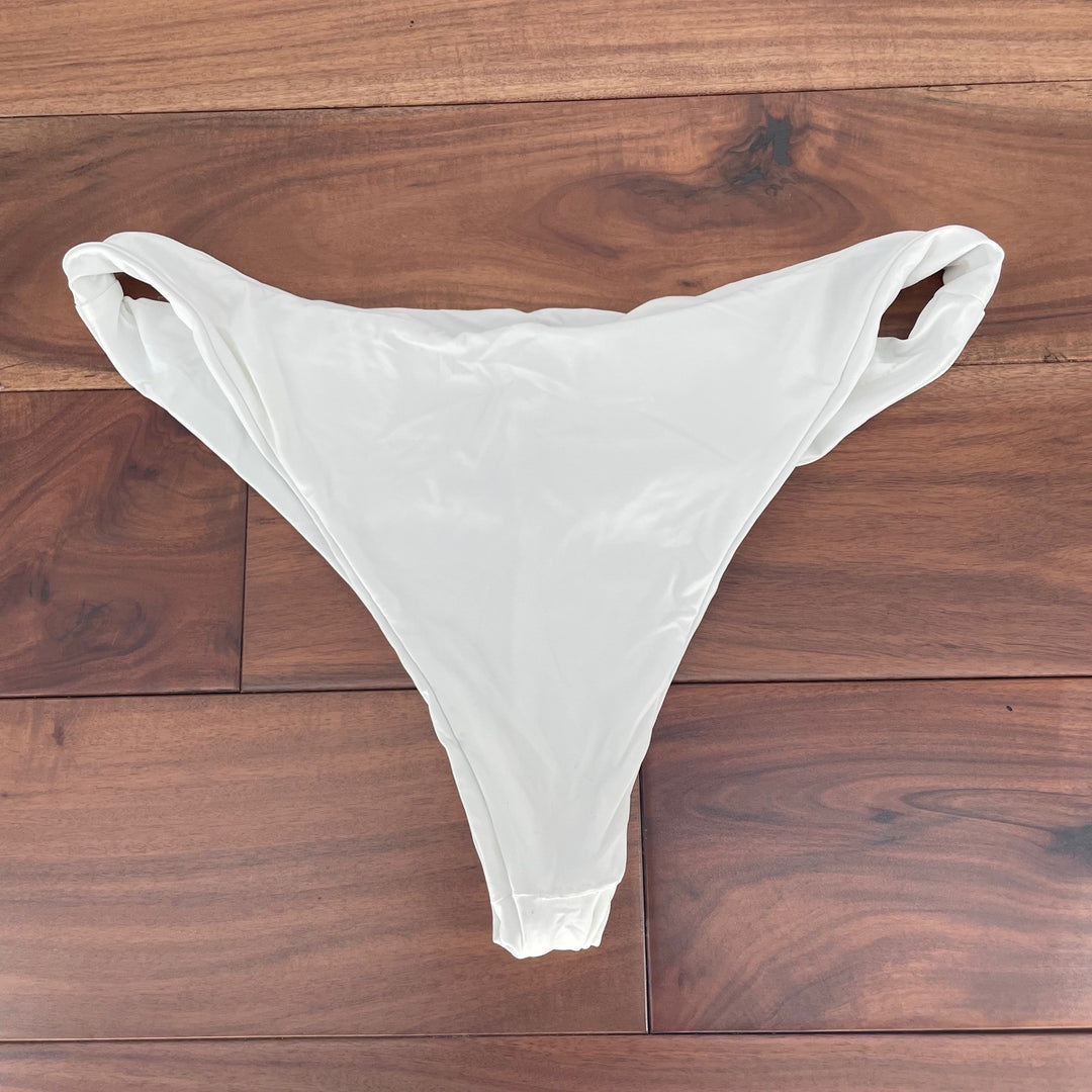 Lulus White One Shoulder Cutout Swim Top Bikini Beach Resort XL