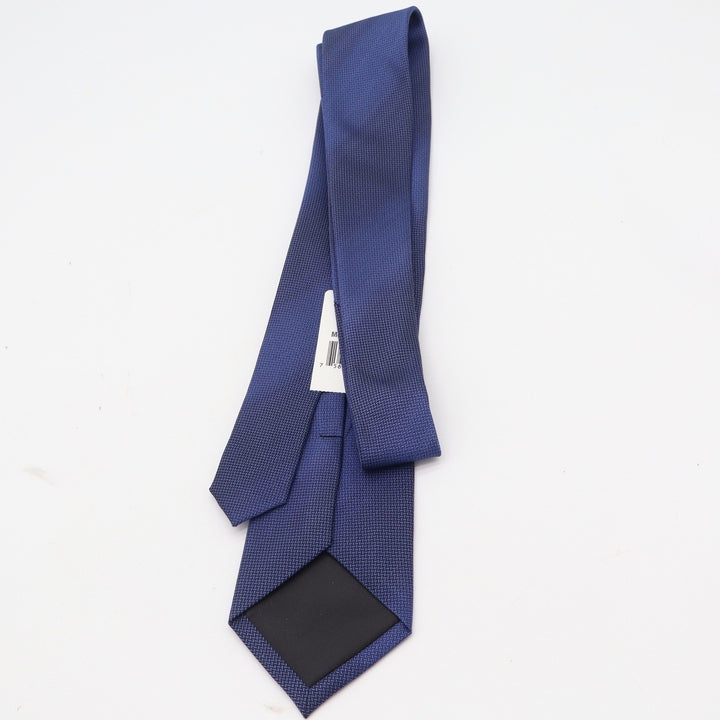 Kenneth Cole Reaction Mens Blue Textured 100% Silk Necktie NEW