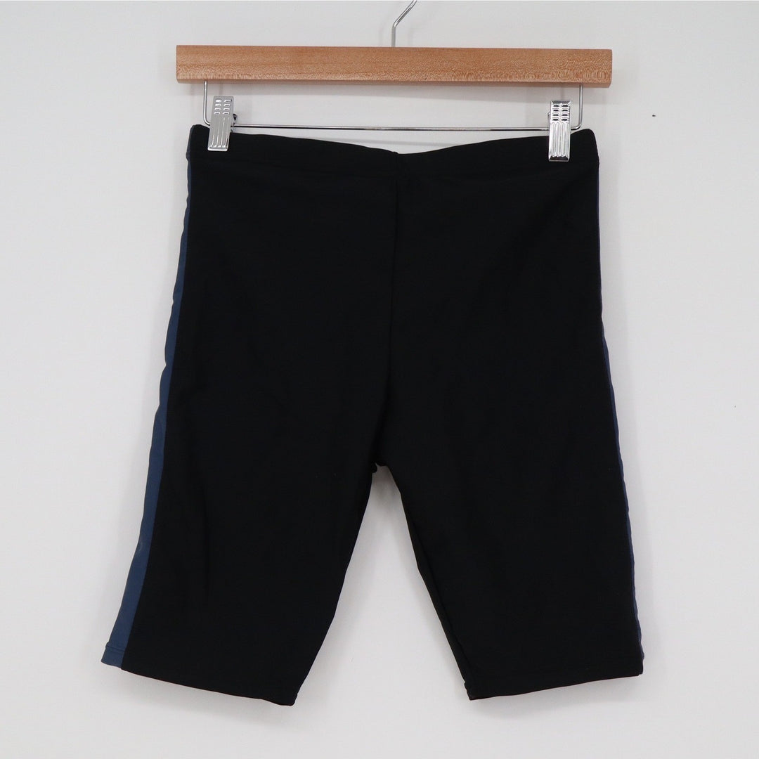 Speedo Mens Jammers Swim Shorts Black Blue Athletic Training Trunks Size 36 NEW