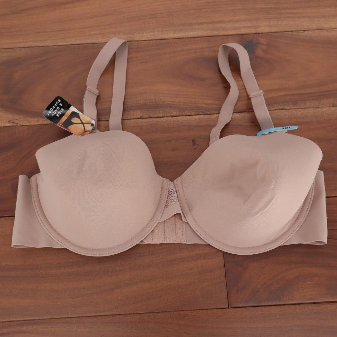 Bali Ultimate Smoothing Lightweight T-Shirt Bra Womens 38C Blush Nylon Stretch