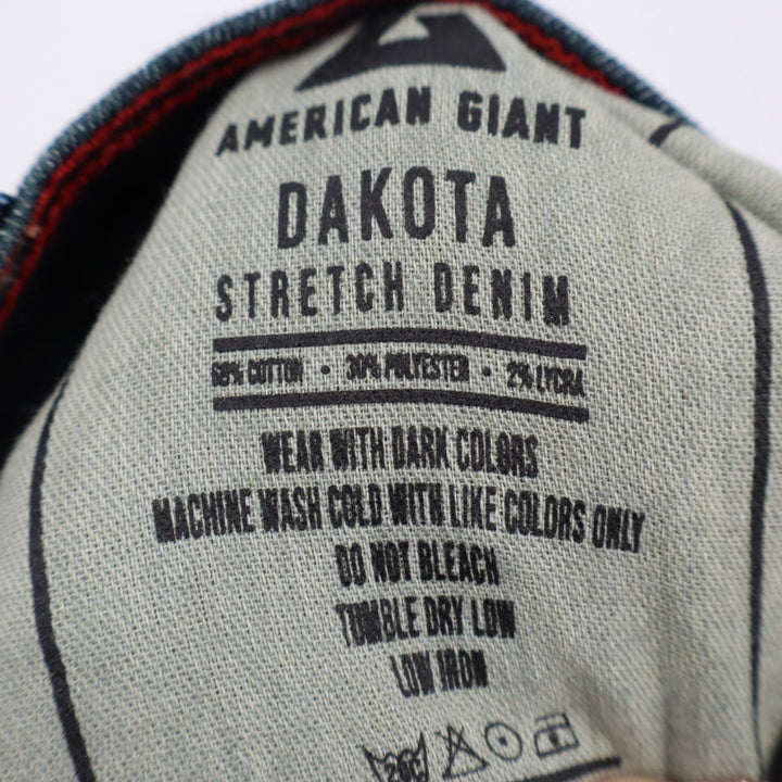 American Giant Dakota Jeans Mens 34x30 Blue Denim Preppy Cotton Straight Leg