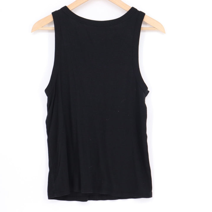 A New Day Tank Top Women 2XL Black Cotton Stretch Ribbed Knit Scoop Neck Workout