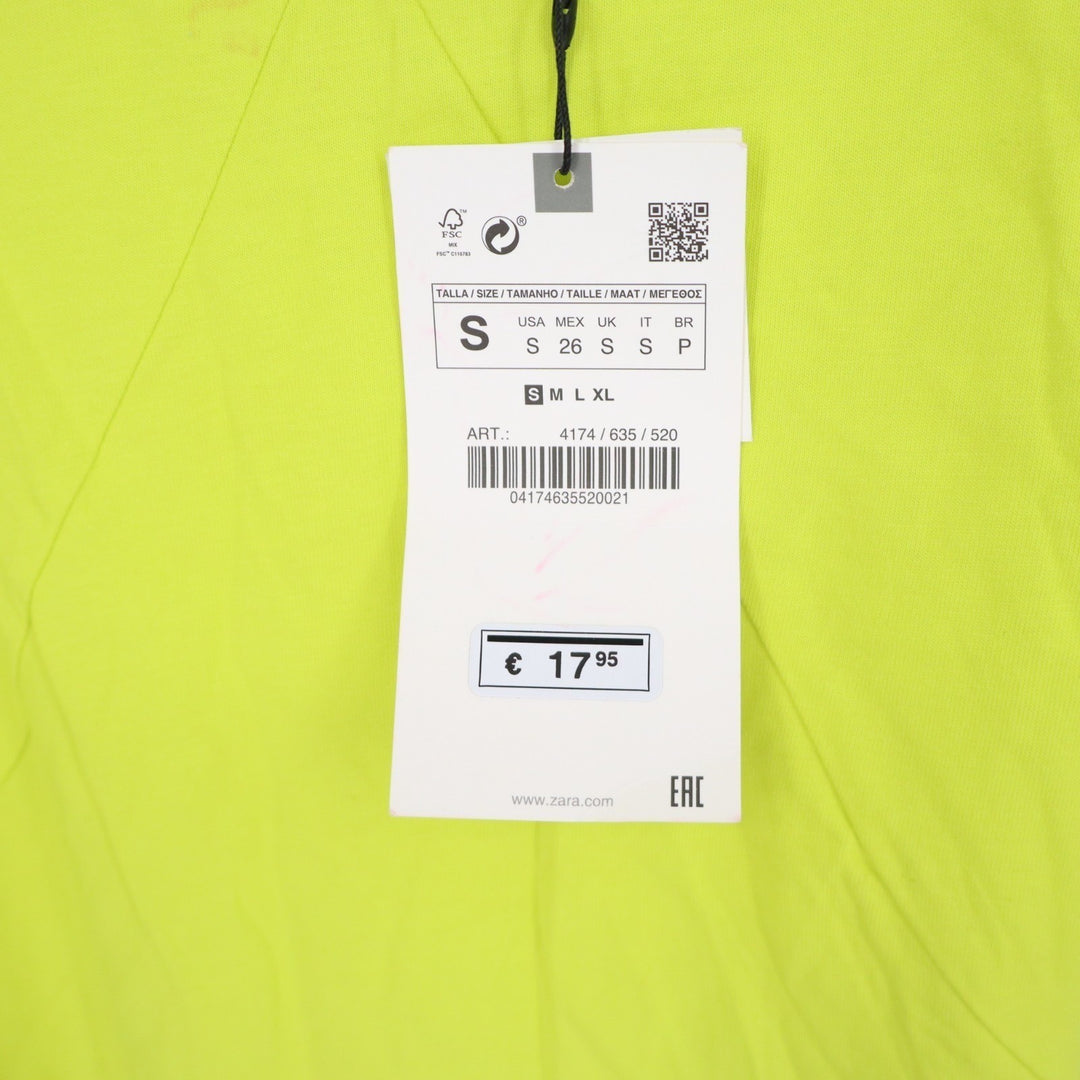 Zara Slip Dress Womens S Green V-Neck Sleeveless Everyday Wear Spaghetti Straps