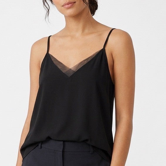 Stars Above Camisole Top Womens Medium White V-Neck Spaghetti Strap Pullover