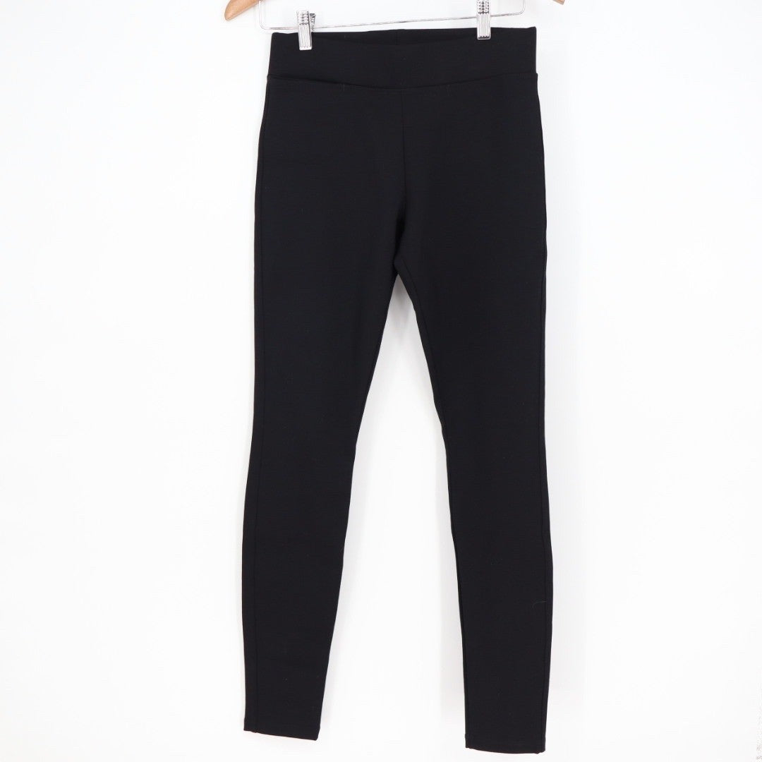 American Giant Black Leggings Tall Size 4 Pockets Made in USA