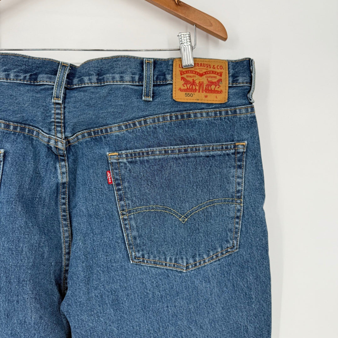 Levi Strauss 550 Relaxed Fit Jeans Men W44 L30 Blue Denim