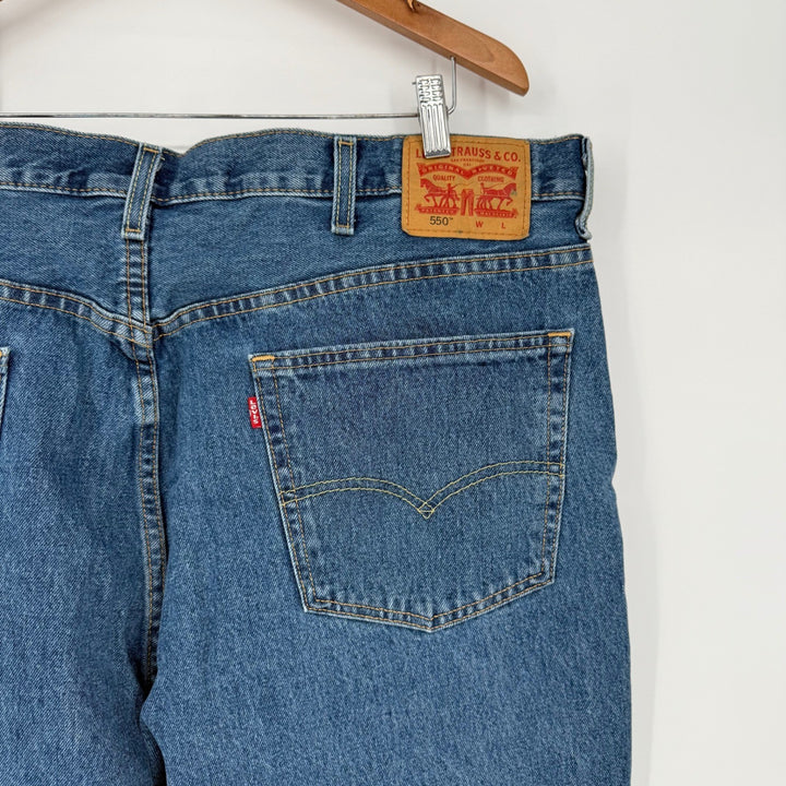 Levi Strauss 550 Relaxed Fit Jeans Men W44 L30 Blue Denim
