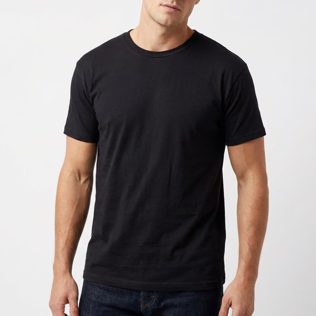 Gildan Activewear T Shirt Mens XL Black Cotton Crew neck Short Sleeve Pullover
