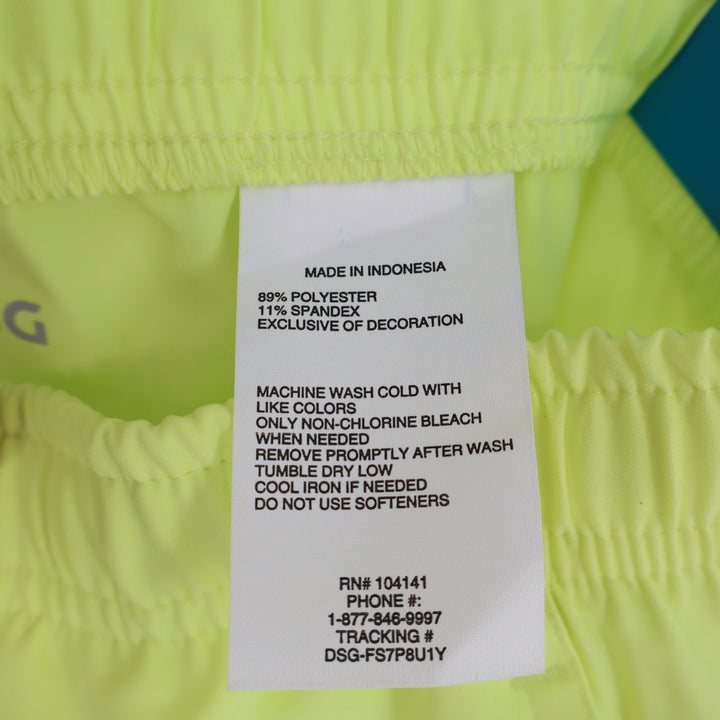 DSG Boys Agility Shorts Light Lime Neon Yellow Size L 14-16