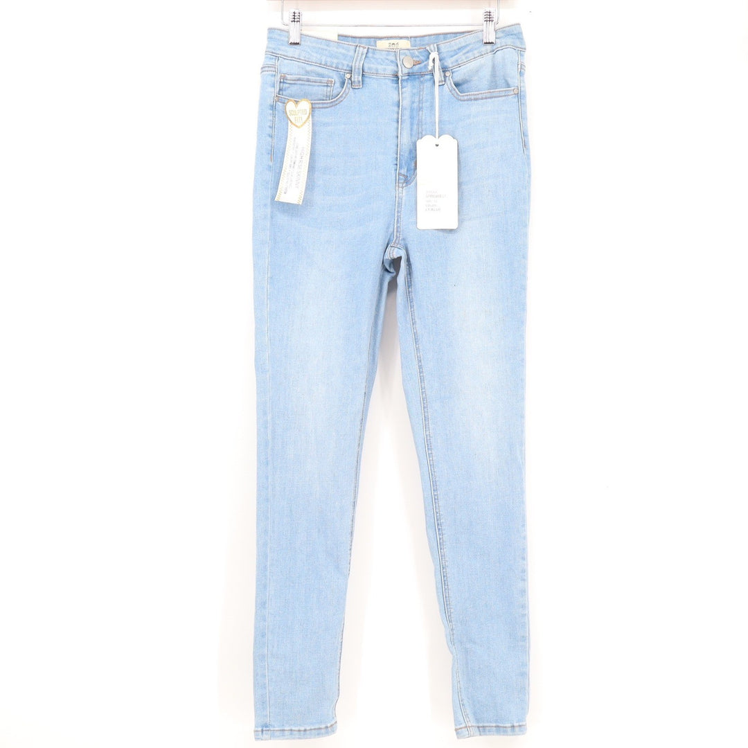 Skinny Fries Womens High Rise Sculpted Skinny Jeans Light Blue Size 13 NWT