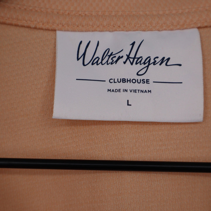 Walter Hagen Clubhouse Womens Sleeveless Golf Polo Peach Fuzz L NEW
