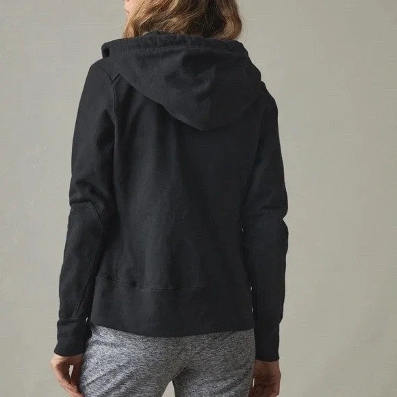 American Giant Womens Black Cotton Full Zip Hoodie Sweatshirt Size L