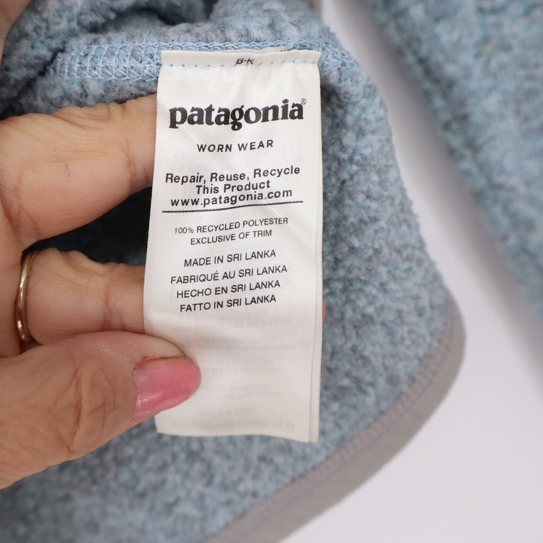 Patagonia Pullover Womens S Better Sweater Light Blue Heather 1/4 Zip Excellent