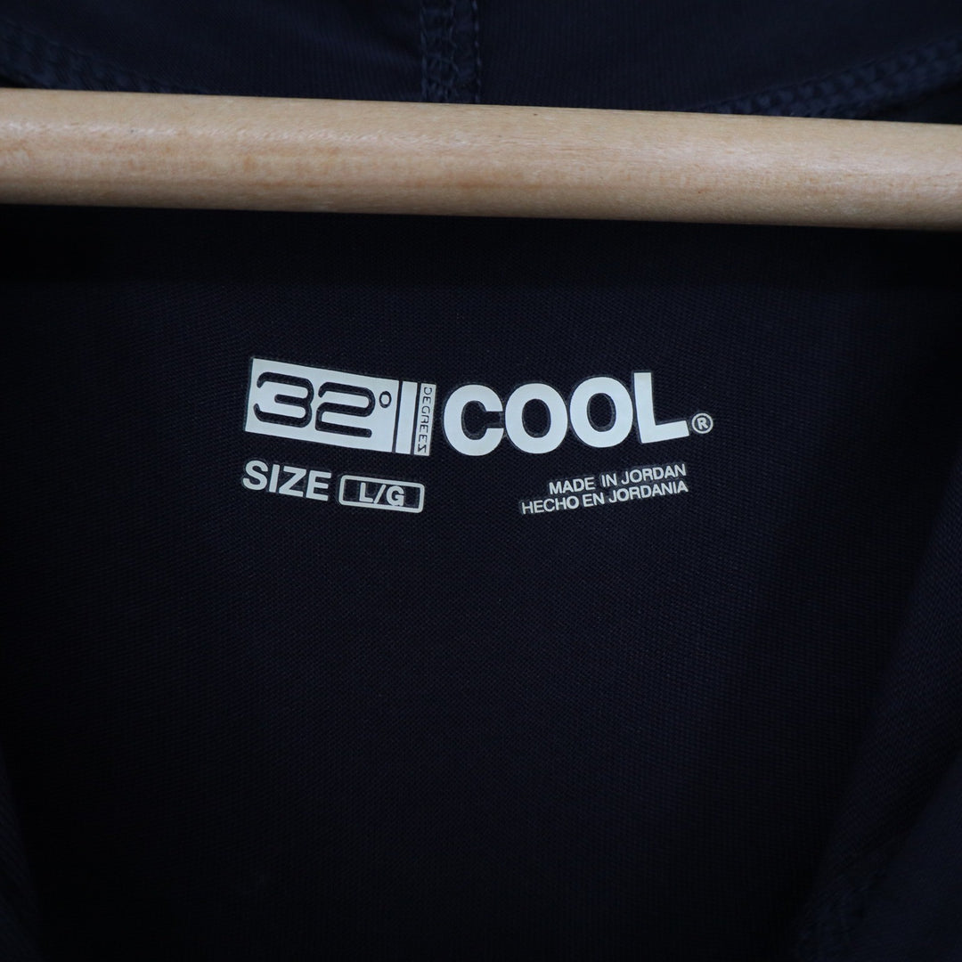 32 Degrees Cool Mens Navy Blue Hooded Pullover Long Sleeve Hoodie Large