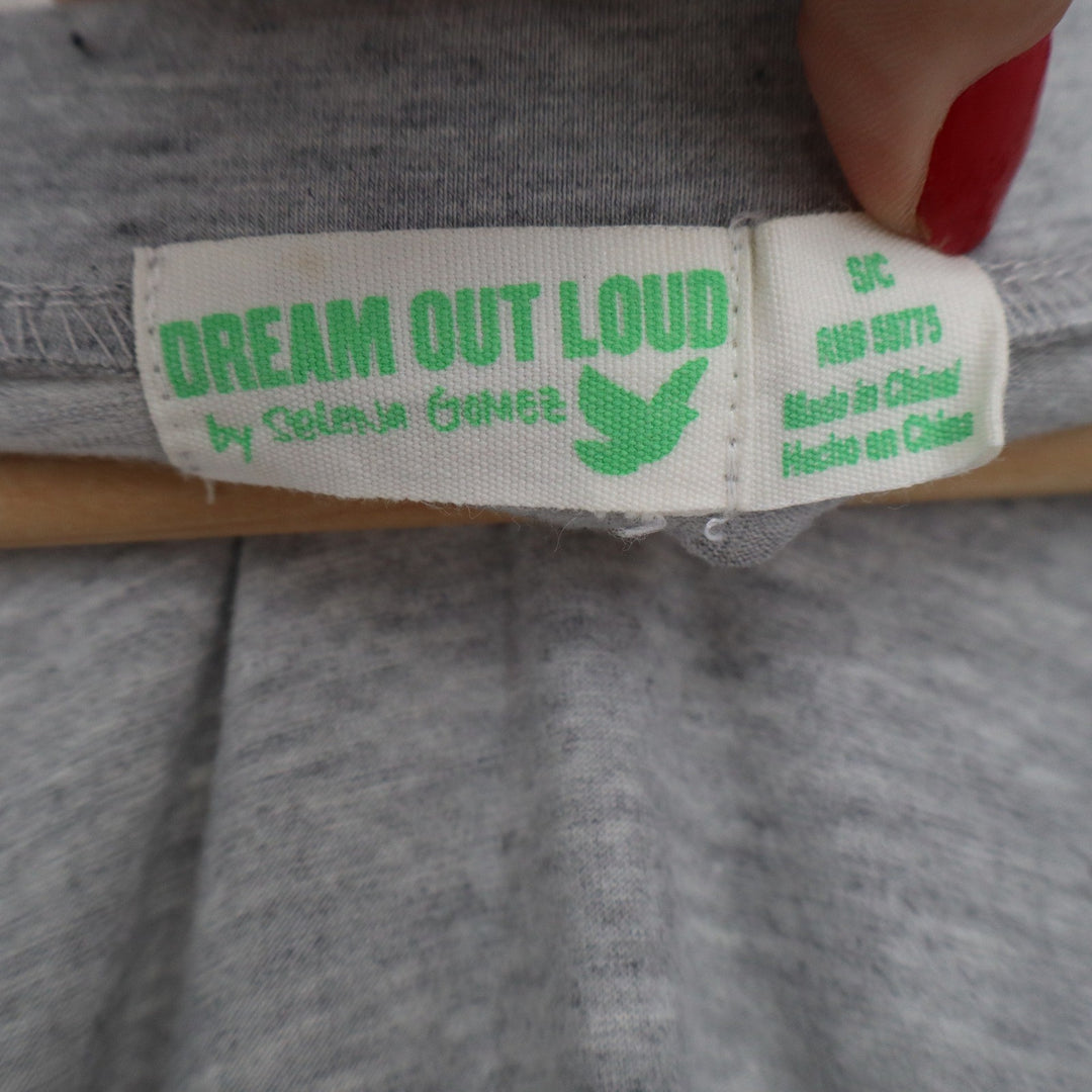 Dream Out Loud Selena Gomez Gray Ruched Star Button Cardigan Sweater Small