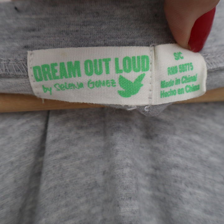 Dream Out Loud Selena Gomez Gray Ruched Star Button Cardigan Sweater Small
