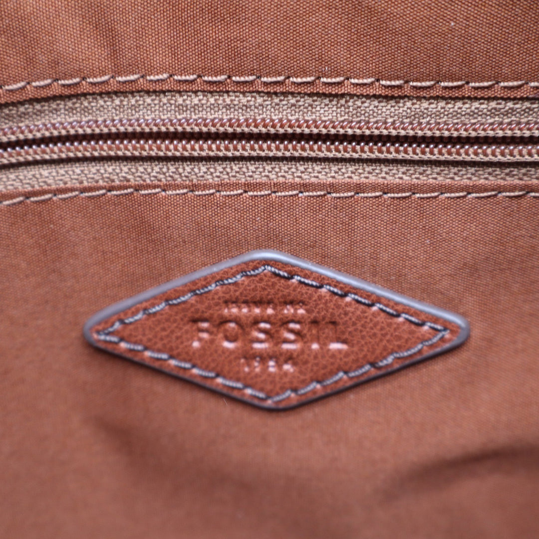 Fossil Camilla Small Convertible Backpack Brown Pebbled Leather Bag