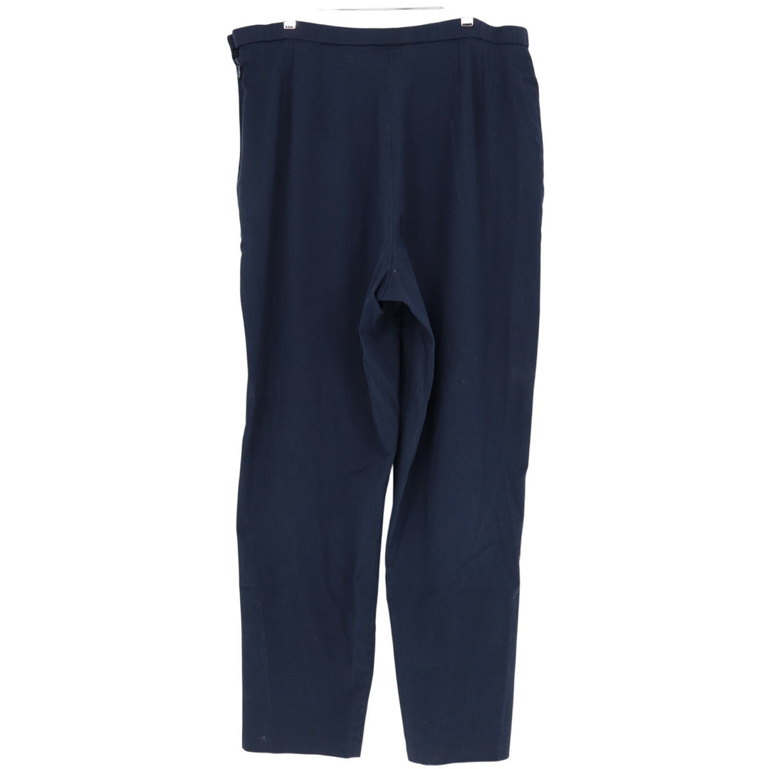 Briggs New York Ankle Pants Womens 16 Navy Blue Stretch Side Zip Straight Leg
