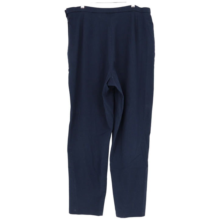 Briggs New York Ankle Pants Womens 16 Navy Blue Stretch Side Zip Straight Leg