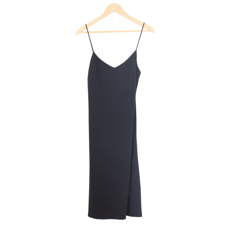 Express Womens Black V-Neck Spaghetti Strap Midi Slip Dress Size M