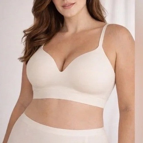 Truekind Supportive Comfort Wireless Shaping Bra L Chai Stretch U-Shaped Back