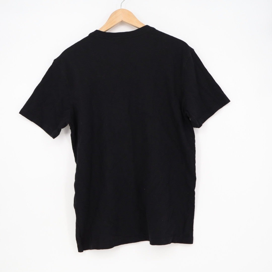 American Giant Mens V Neck T Shirt Black Made in USA Size M