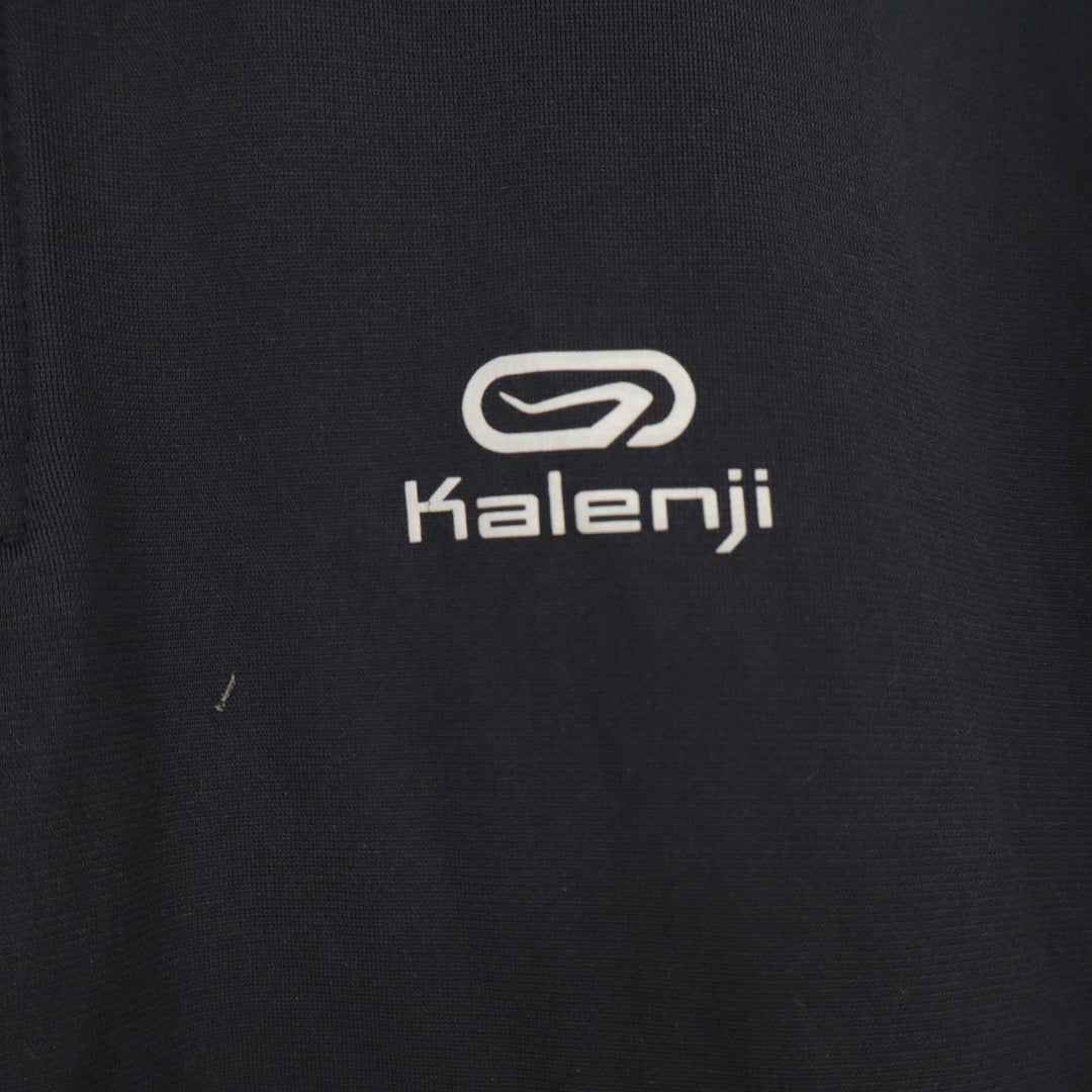 Kalenji Mens Black Quarter Zip Running Top Long Sleeve Athletic Pullover