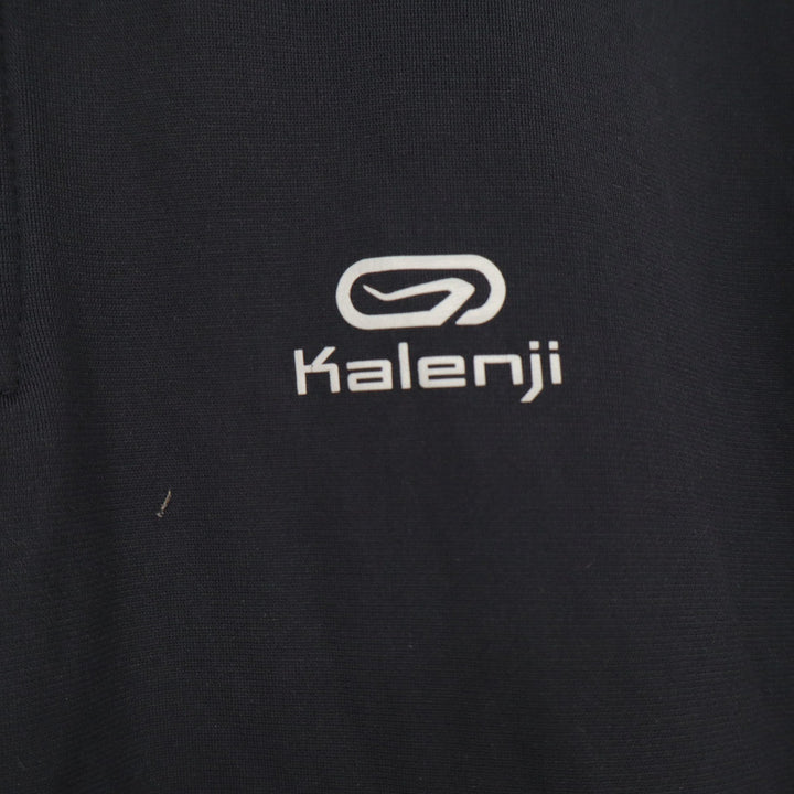 Kalenji Mens Black Quarter Zip Running Top Long Sleeve Athletic Pullover