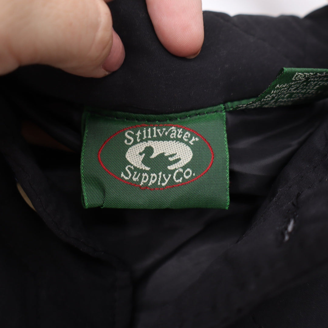 Stillwater Supply Co Mens Black Quilted Shirt Jacket Button Front Size M