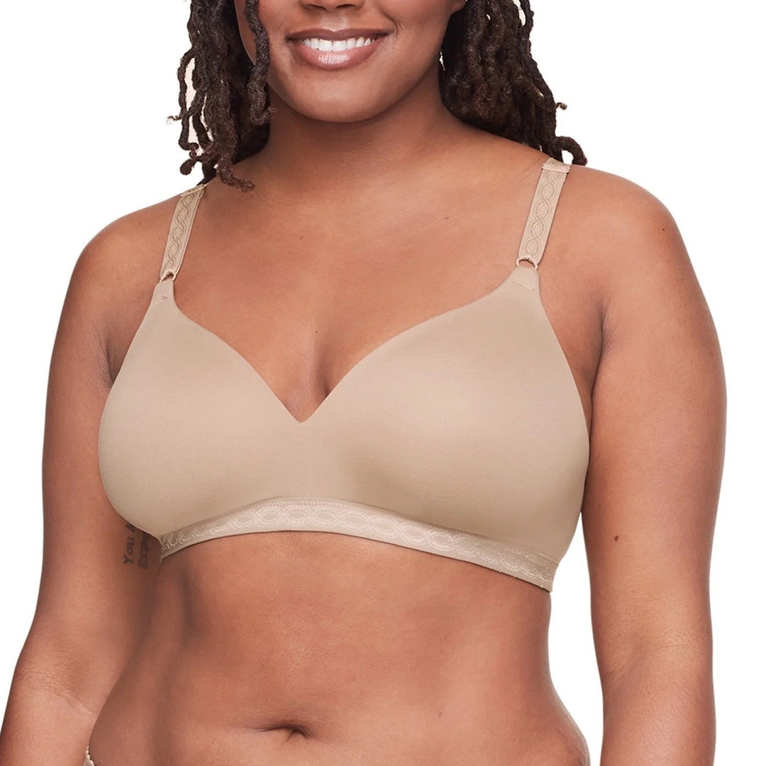 Warners Cloud 9 Super Soft Wireless Lightly Lined Bra Womens 40C Nude Stretch