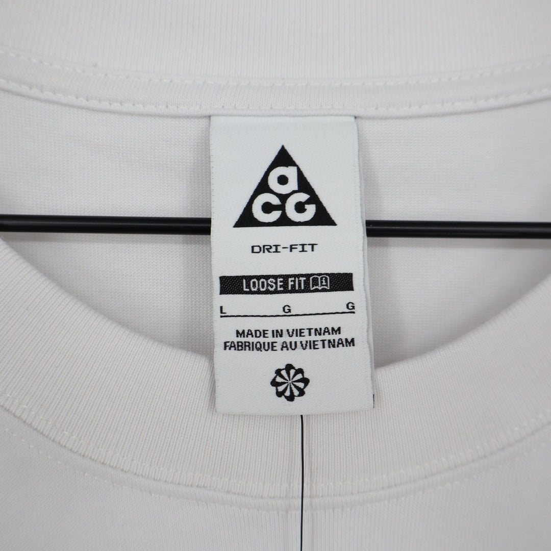 Nike ACG Dri-FIT Long Sleeve Mineral Graphic T-Shirt Summit White L