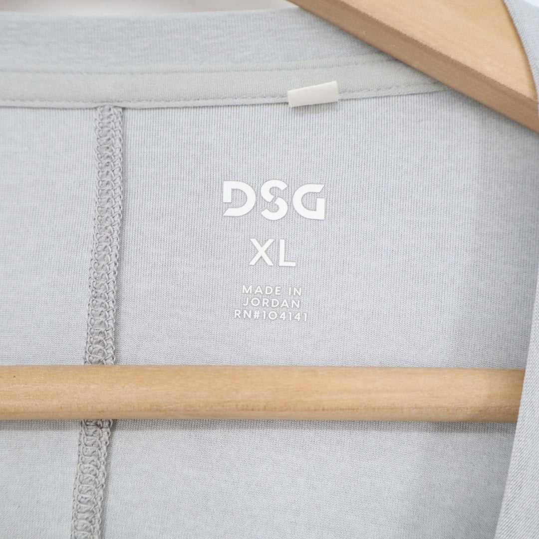DSG Womens XL Gray Heathered Short Sleeve Performance T-Shirt Crew Neck