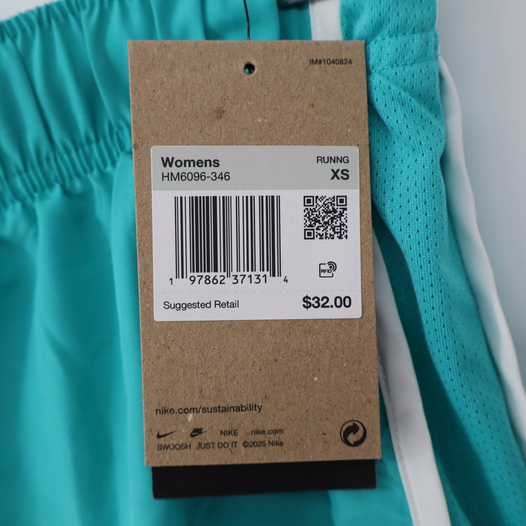 Nike Womens Tempo Dri-FIT Running Shorts Teal White XS