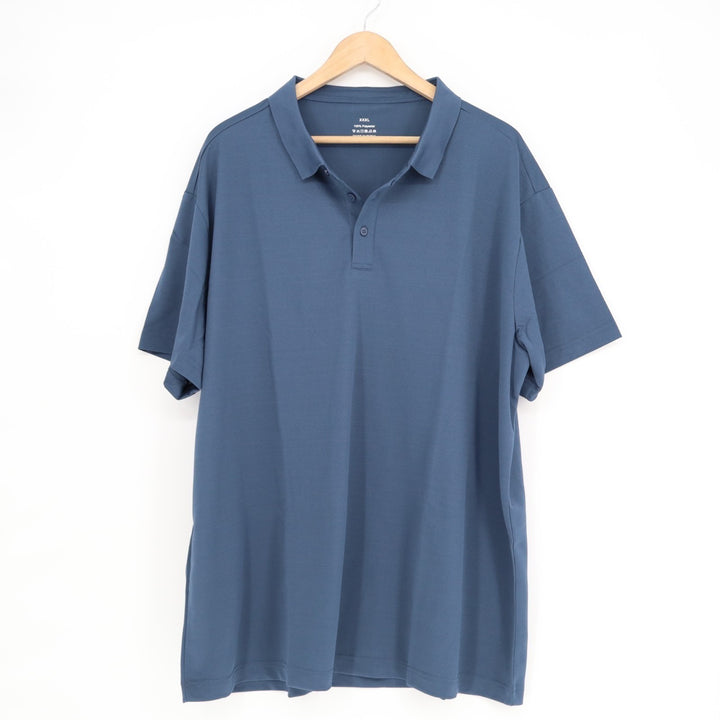 Polo Shirt Men's 3XL Navy Short Sleeve Golf Tennis Performance Spread Collar