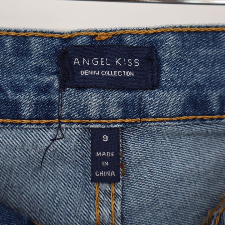 Angel Kiss Jeans Womens 9 Mom Jeans Blue Distressed New