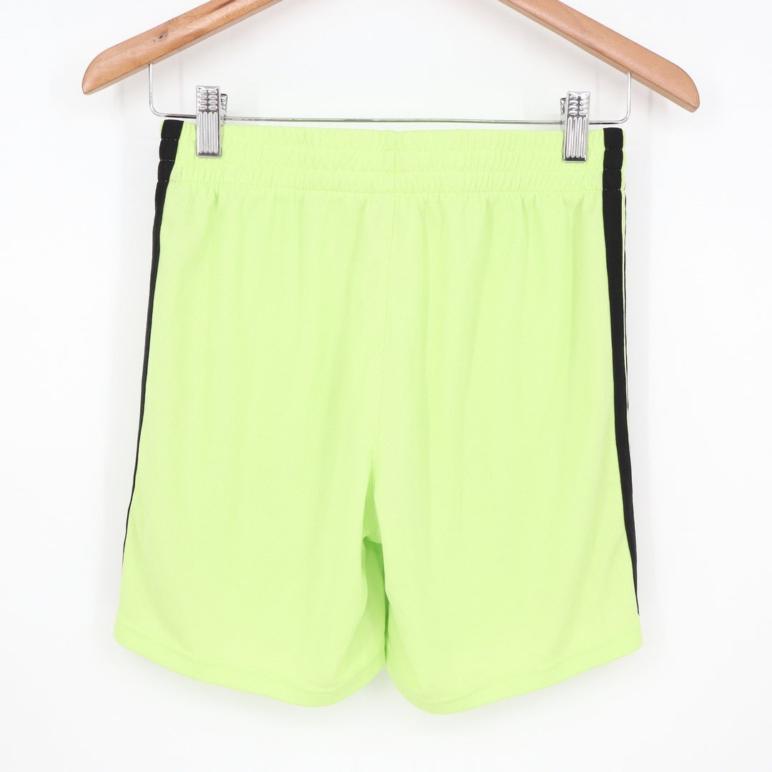 Adidas Boys Pulse Lime Green 3S ESS Mid Thigh Mesh Athletic Shorts L 14/16 NEW