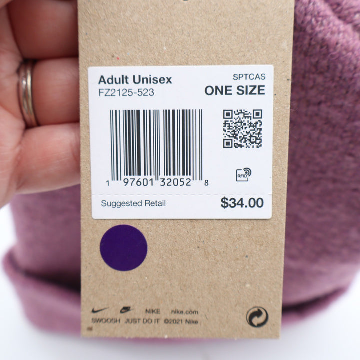 Nike Sportswear Unisex Cuffed Beanie Purple Heathered Knit Hat