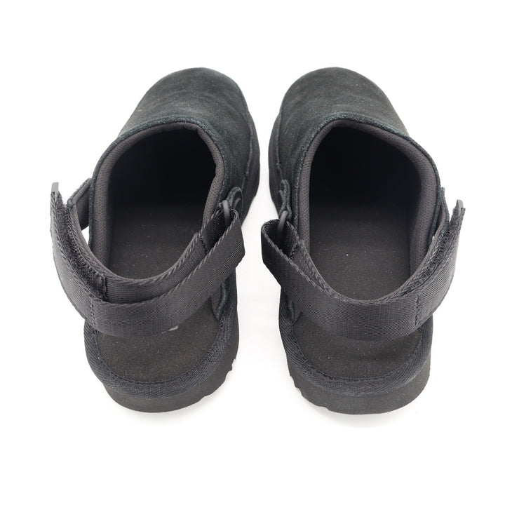 UGG Goldenstar Clog Black Suede Adjustable Strap Shoes Size 6