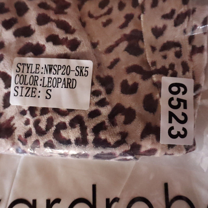 Naked Wardrobe The Statement Leopard Print Ruched Mini Skirt Small