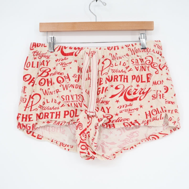 Old navy Flannel Pajama Shorts Womens Large Multi Plaid Cotton Drawstring Waist