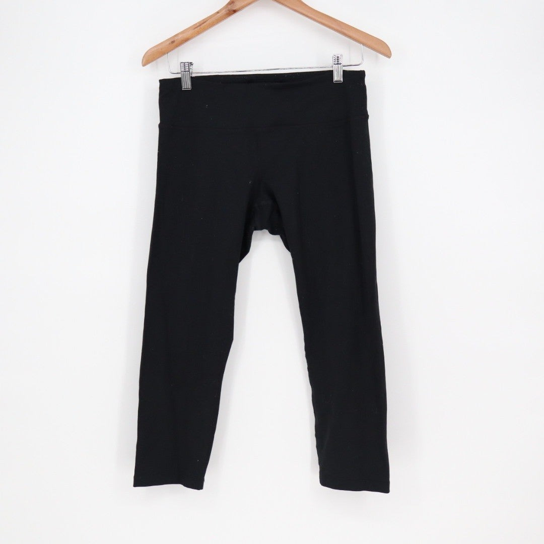 Spiritual Gangster Leggings Black Cropped Athletic Yoga Pants Size L