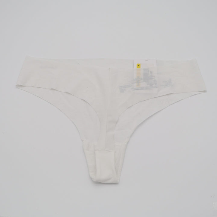 Calvin Klein Invisibles Thong Panty Womens M White Stretch Seamless Flexible Fit