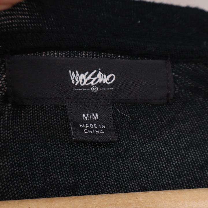 Mossimo Cardigan Sweater Womens Medium Black Rayon Tight Knit Winter Open Front