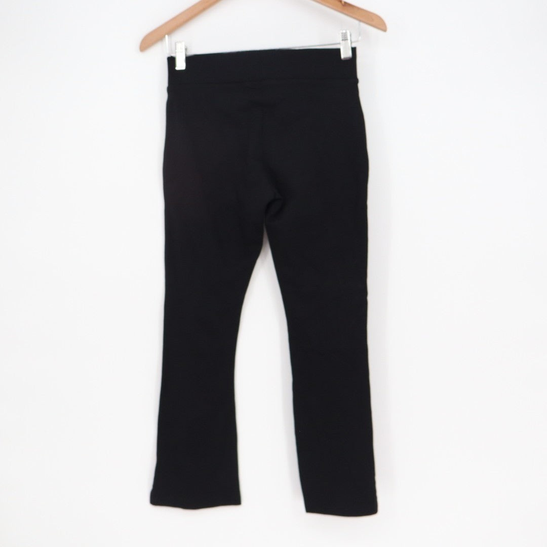 American Giant Ponte Kick Flare Pants Womens 2 Black Stretch Cropped Streetwear