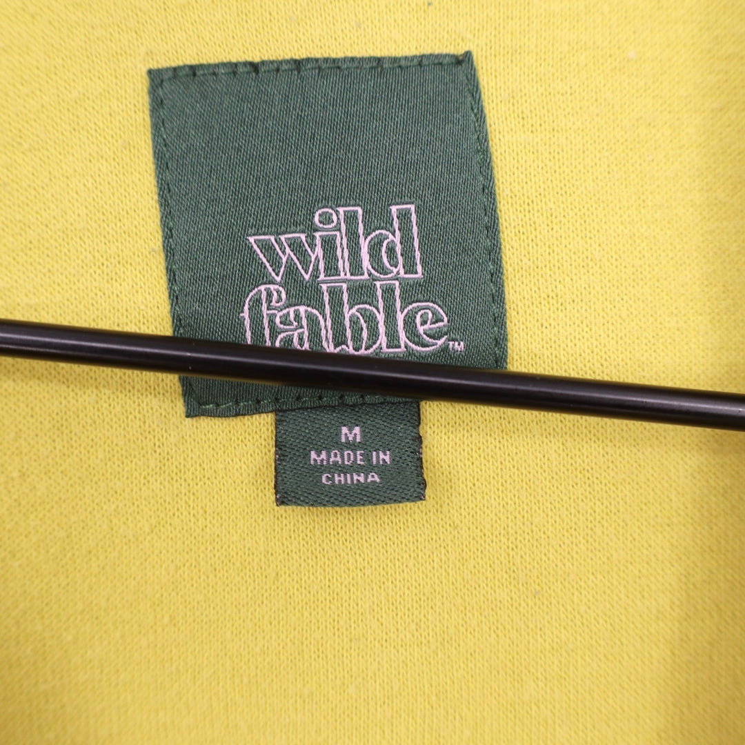Wild Fable Womens Yellow Fleece Button Front Shacket Jacket Size M