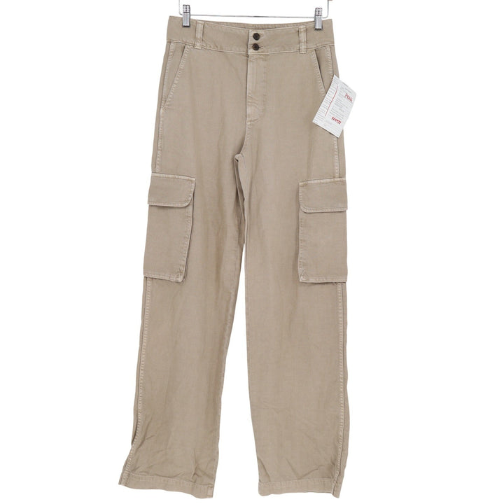 Madewell Coastal Dune Pleated Tailored Wide Leg Cargo Pants Size 26