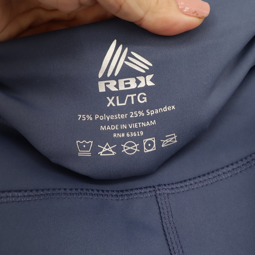 RBX Live Life Active Womens XL Blue High Waisted Pocket Cropped Leggings